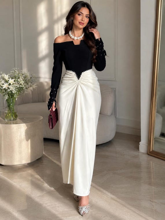 cream black dress Petal & Pup Women's Yana Maxi Size:IT38 | XS SCHL002550_Y_4XL 18-year-old Sarah Akinbuwa from Step into sophistication with
