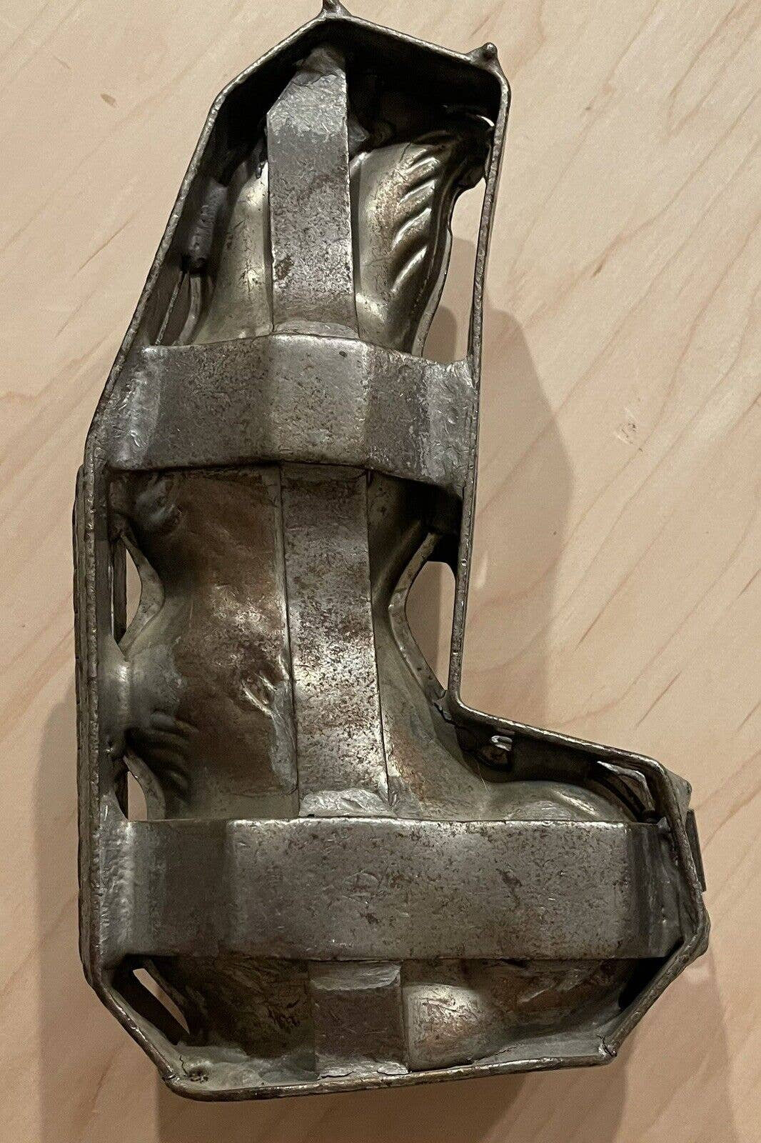 Antique Chocolate Candy Mold Rabbit Hinged Metal Large Easter Bunny 9 1 ...