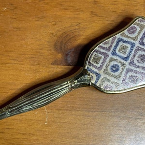 Vintage VANITY BRUSH Golden Hair Brush 1960&#39;s - MCM