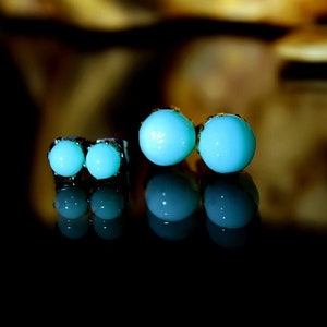 Stud Earrings Glow in the Dark / Stainless Steel Earrings / Ball Stud Earrings / Silver or Gold Earrings /
