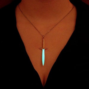 Sword Pendant Sword / Glow in the Dark / Elfic Sword / Medieval /