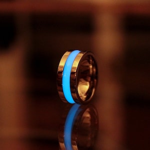 Silver Stainless Steel Ring / Glow in the Dark / Band ring / High Quality Ring /