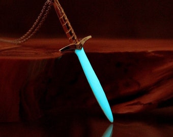 Sword Pendant Sword / Glow in the Dark / Elfic Sword / Medieval /