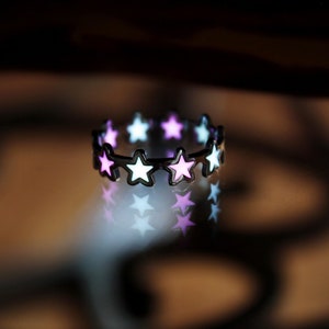 Stars Ring Glow in the Dark - Stainless Steel Ring -