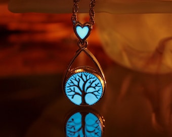 Heart Snap Button Pendant / Glow in the Dark / Tree of Life / Stars / Moon and Sun / Flower /