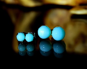 Stud Earrings Glow in the Dark / Stainless Steel Earrings / Ball Stud Earrings / Silver or Gold Earrings /