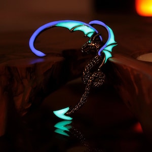 Dragon ear cuff Glow in the Dark / Purple Dragon / Earring / image 1