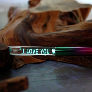 Float Pen Glow in the Dark / Floating pen / I Love You Pen / Rainbow Color /