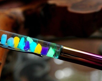 Float Pen Glow in the Dark / Floating pen / 3D Hearts / Rainbow Color /