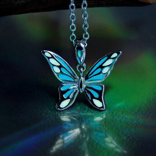 Butterfly Necklace Glow in the Dark - Etsy