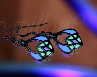 CELTIC Earrings/ GLOW in the DARK / Sterling Silver Earrings / Chandelier Earrings / 03