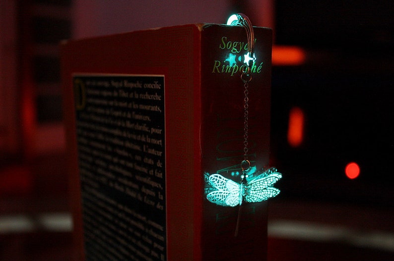 Dragonfly Bookmark Glow in the Dark / Glow Bookmark / Star Moon Bookmark / image 4