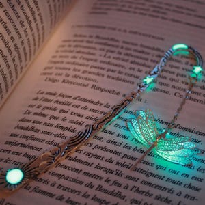 Dragonfly Bookmark Glow in the Dark / Glow Bookmark / Star Moon Bookmark /