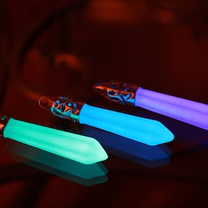 Atlantis Crystal Necklace / Glow in the Dark / Real Crystal Pendant / Healing point /