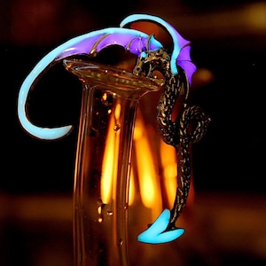 Dragon ear cuff Glow in the Dark / Purple Dragon / Earring / image 2