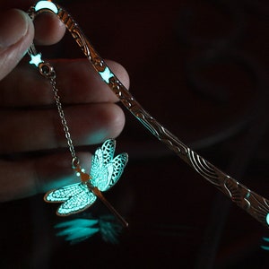 Dragonfly Bookmark Glow in the Dark / Glow Bookmark / Star Moon Bookmark / image 6
