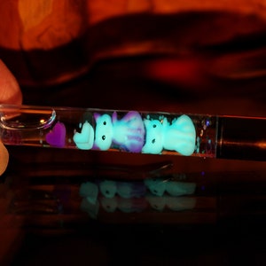 Float Pen Glow in the Dark / Cat Floating pen / 2 Cats Pen / Rainbow Color /