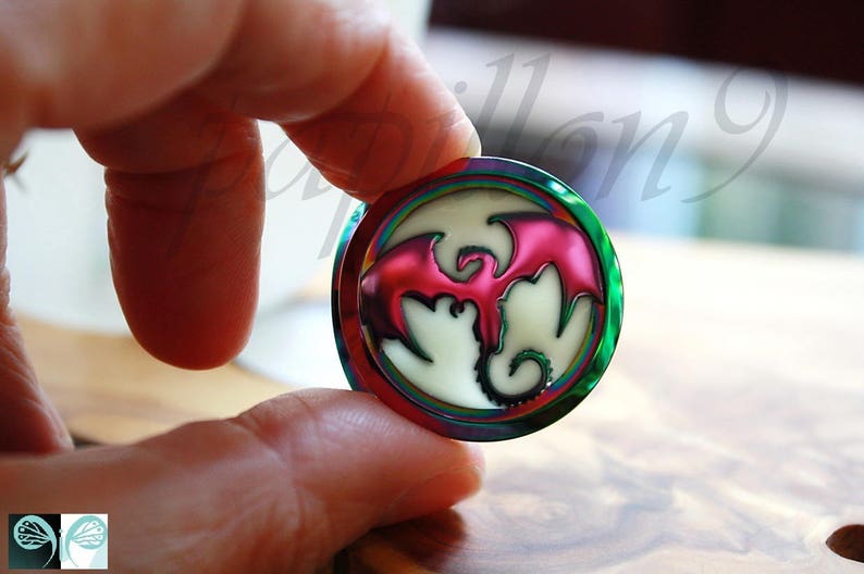 Rainblow Dragon Glow in the Dark Dragon Locket Stainless Steel Glow Dragon