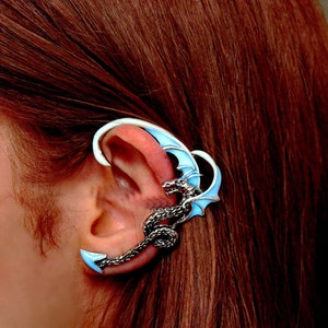 Dragon ear cuff Glow in the Dark / Purple Dragon / Earring / image 5