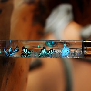 Float Pen Glow in the Dark / Floating pen / 3D Butterflies / Rainbow Color /