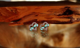 Orecchini A Cuore Infinito In Argento Sterling 925 - Simbolo Amore Eterno, Due Toni, Regalo Per Lei San Valentino O Compleanno