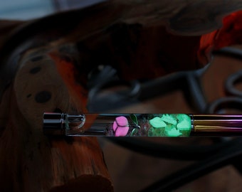 Float Pen Glow in the Dark / Floating pen / Rose Flower / Rainbow Color /