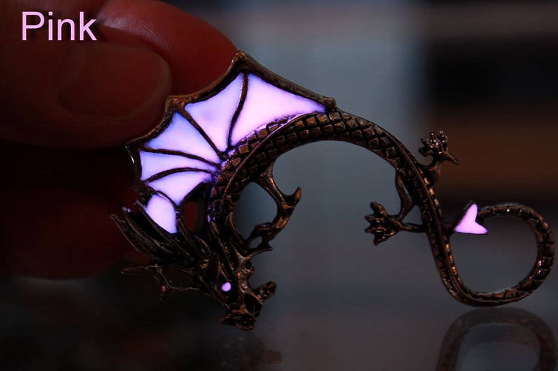 Dragon Ear Cuff Ear Clip / Glow in the Dark / Non Pierced Ear Etsy