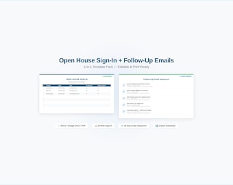Opendeurdag-aanmeldingsformulier en vervolg-e-mails (digitale download)