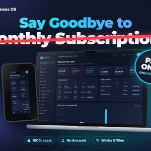 Business OS Offline App | Faktureringsprogram Bokföring CRM | Utgifter Tidrapport | Utan Prenumeration