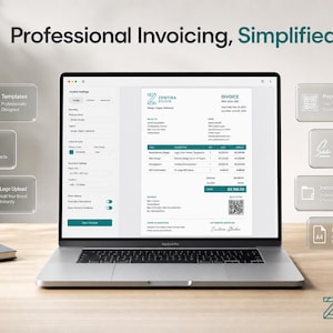 PDF Invoice Template, Local Billing Generator, Small Business Tax Tool, QR Code Receipt, Custom Logo Business Form, Freelance Bill