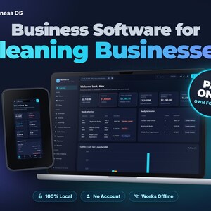Business Software for Cleaning Businesses | Invoice Generator, Time Tracker, Expenses, CRM & Inventory | No Subscription