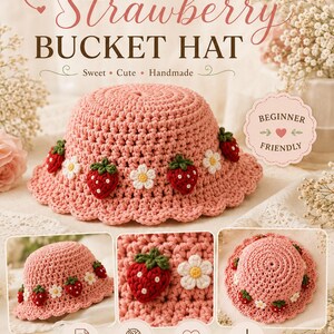 Crochet Bucket Hat Scallop - Etsy display picture 2