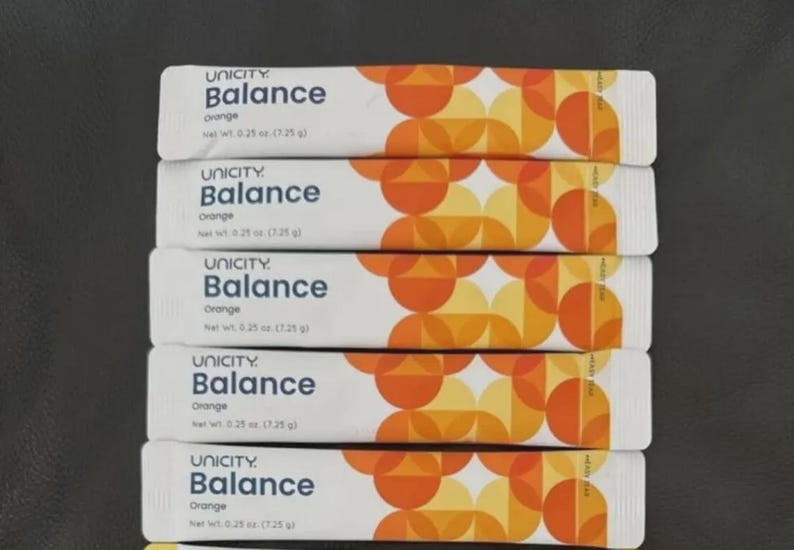 Unicity Balance Orange – 1 Box (30 Packets) | Orange Fiber Drink Mix