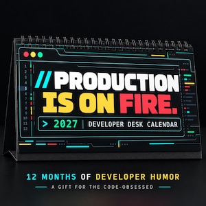 2027 Developer Desk Calendar, Funny Programmer Gift, Software Engineer Humor, Coding Joke Calendar, Tech Office Gift, IT Geek Decor