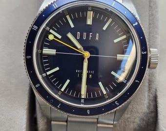 DUFA Automatic Bauhaus Skin Diver Watch 41mm Stainless Steel 150M
