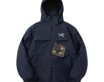 Arcteryx Macai Goretex Green Down Jacket Ski, Arcteryx Wasserdichter Mantel