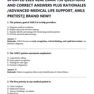Examen posterior a la prueba AMLS (3 versiones más recientes) Actualizado 2026 Examen real 150 preguntas y respuestas