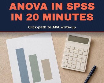 One-Way ANOVA SPSS Tutorial Pdf | Step-by-Step Statistics Help for Dissertation & APA Write-Up | Instant Download Study Guide
