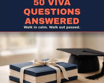 Viva Preparation Kit | PhD Viva Voce & Dissertation Defense Questions, Thesis Defense Prep Guide for Masters Students