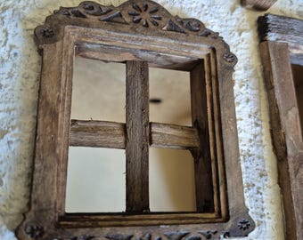 2 mal  Krippen/Diorama Fenster  Bausatz 3-teilig