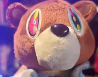 Kawaii Bear Plush Toy, Embroidered Eyes Teddy Plushie, Hoodie Outfit Stuffed Animal Gift for Kids Collectors