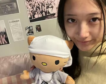 Hello Kitty Rap Star Plush 24cm – Eminem Inspired Cute Stuffed Doll