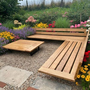 Outdoor Garden Corner, Bench Sofa Scaffold board, Garden Furniture