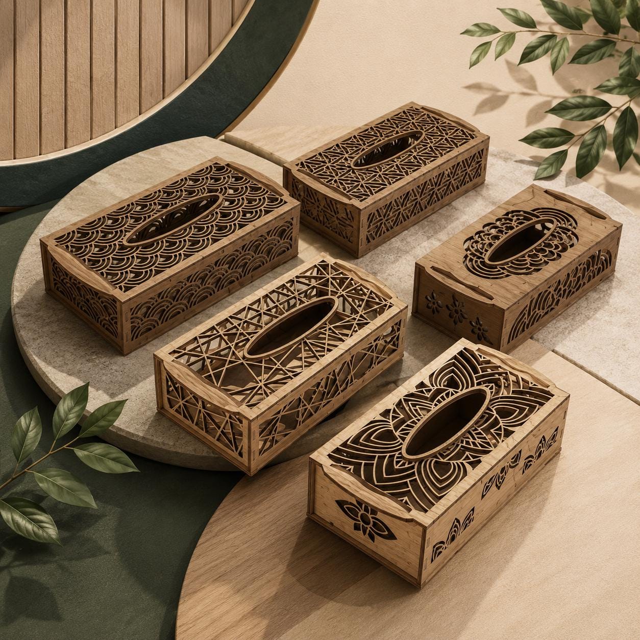 Tücherbox holz