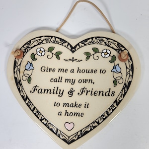 Heart poem hanging Genuine trinity pottery handcraft