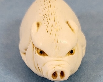 Adam Binder limited editions Pig  Palm Charm  figurine by former Harmony Kingdom Artist