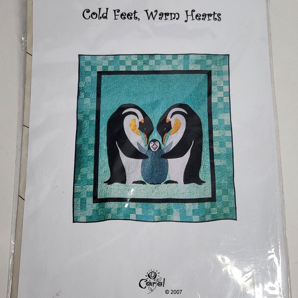 Cold feet, warm hearts by: O Carol size 50" x 56"