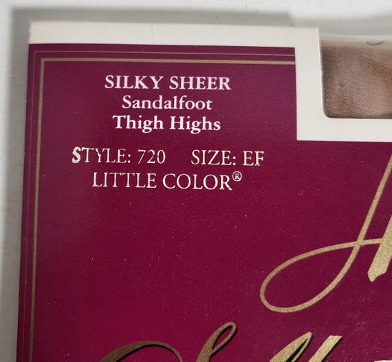 Vintage Pair of Hanes Silk Reflections Silky Sheer Thigh Highs