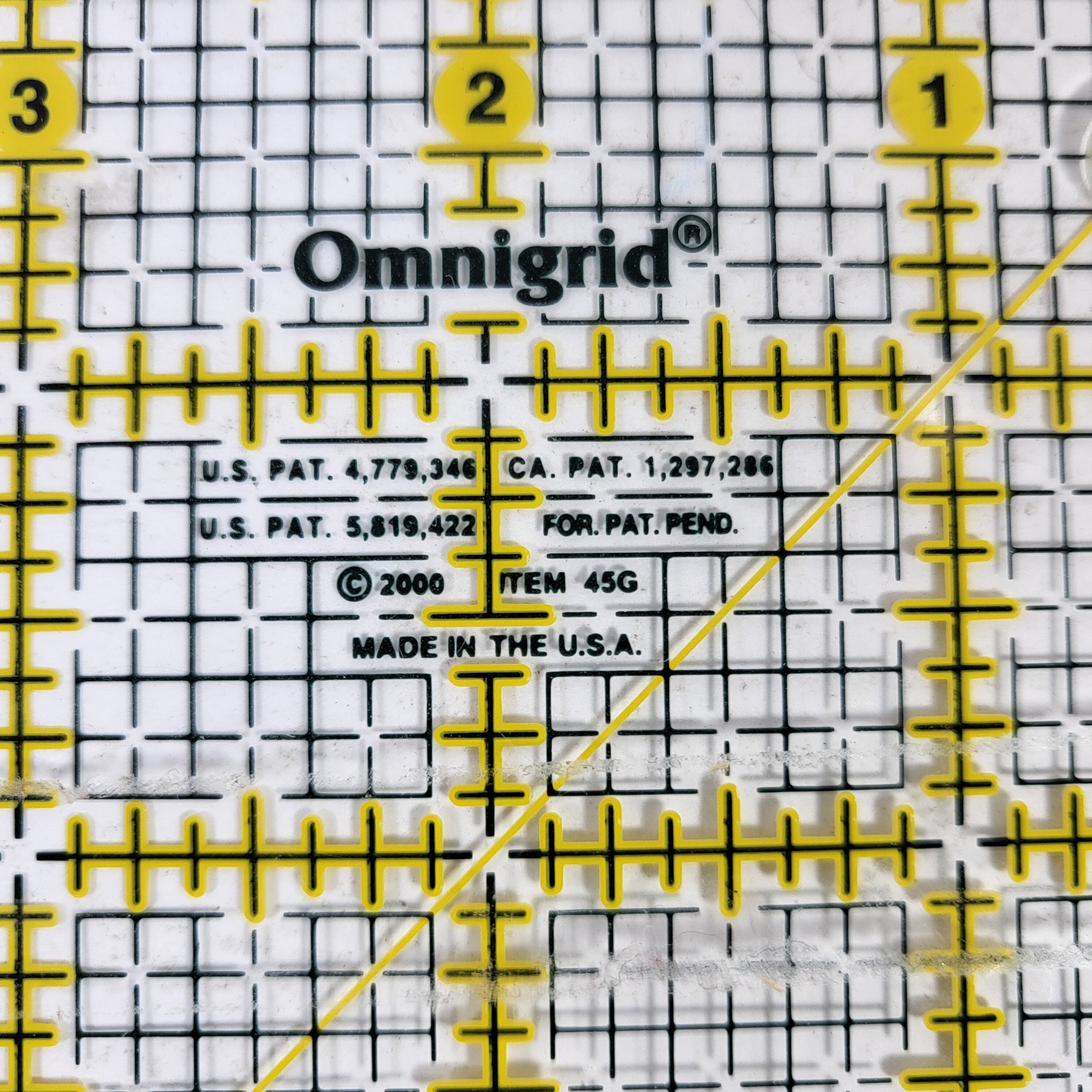 Omnigrid Square Grid Ruler, 4-1/2