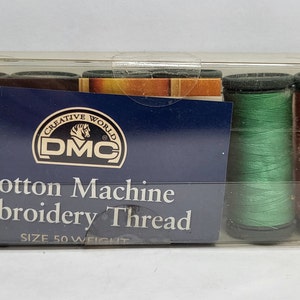 DMC cotton machine embroidery thread 6 spools sample pack "Pastel"